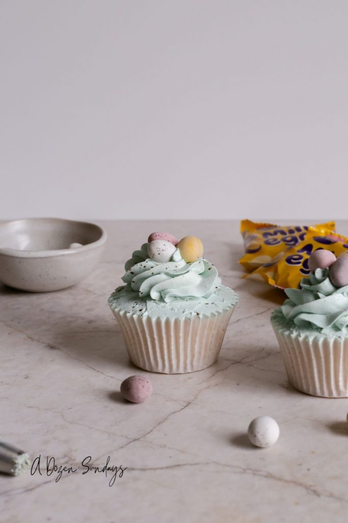 Robin Egg cupcakes with Mini Eggs for Easter