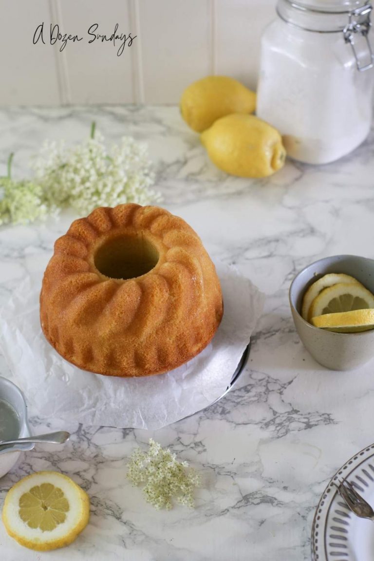 Lemon Drizzle Cake Made in 7" Bundt Tin - Recipe from A Dozen Sundays