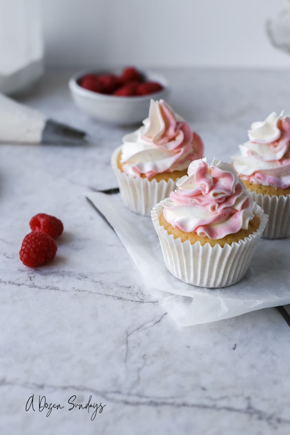 Lemon and Raspberry Cupcakes A Dozen Sundays