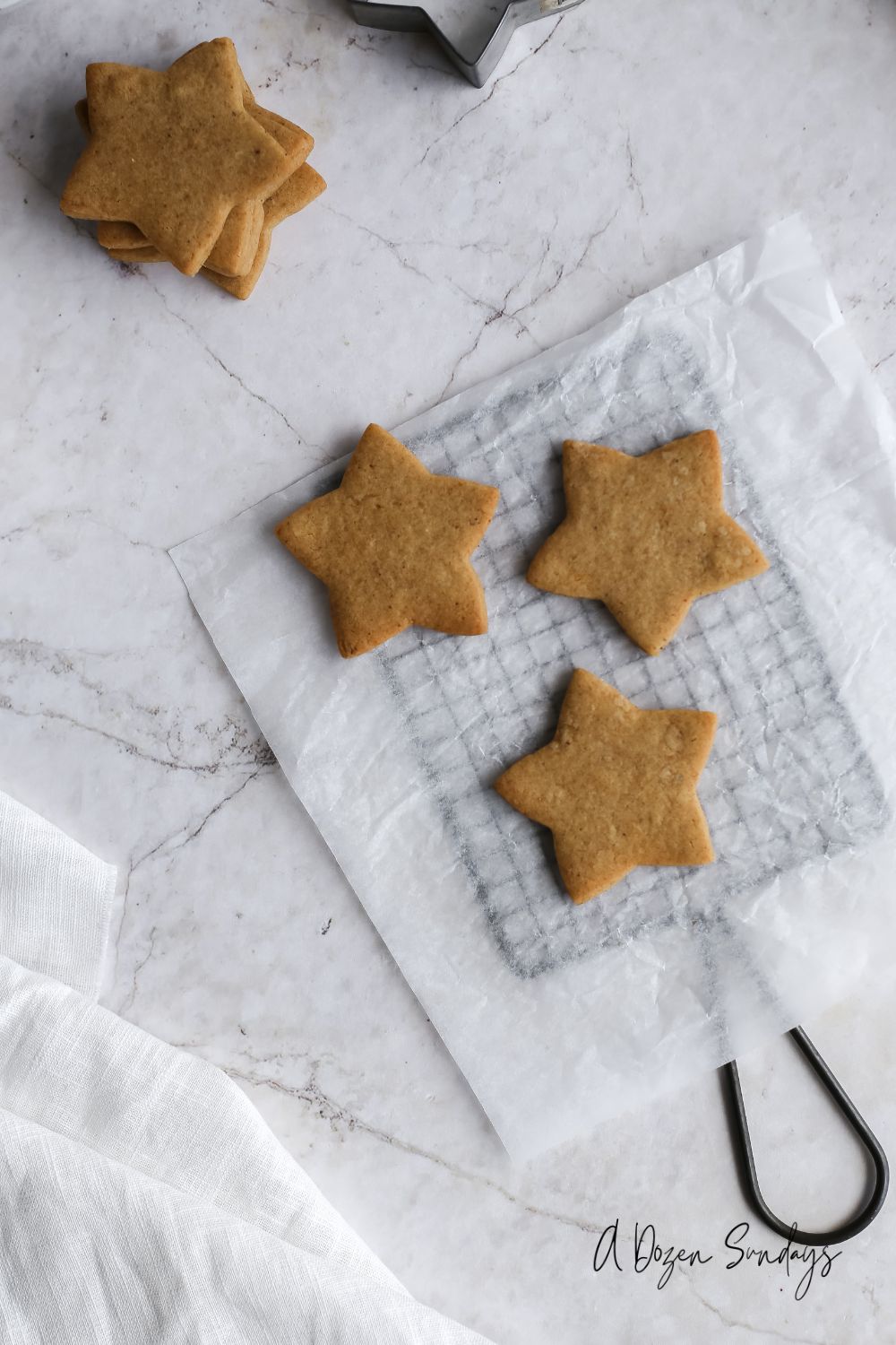 Gingerbread Star Cookies - Easy Gingerbread Cookies Recipe - From Scratch Baking Recipes from A Dozen Sundays