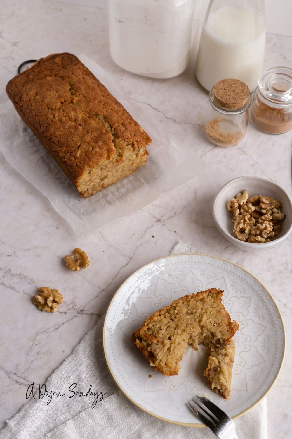 Spiced apple and parsnip cake