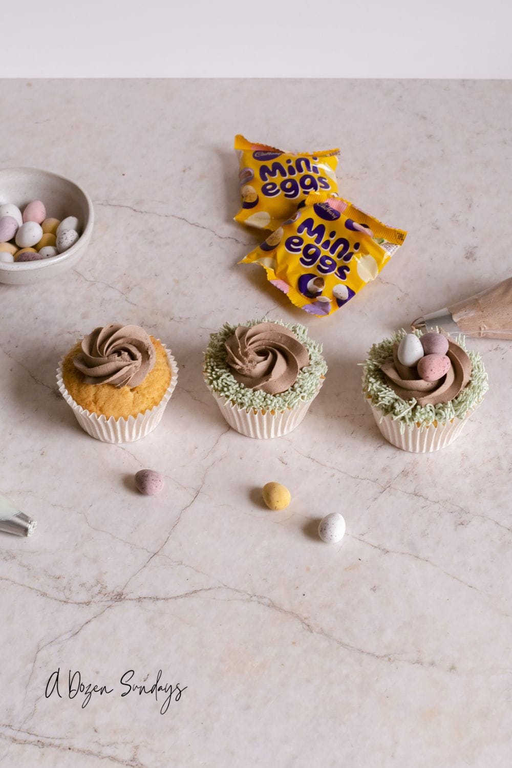 Mini Egg Cupcakes for Easter A Dozen Sundays