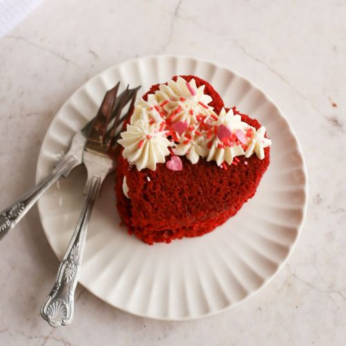 Red Velvet Mini Cakes - Heart Shaped Cakes for Valentines Day