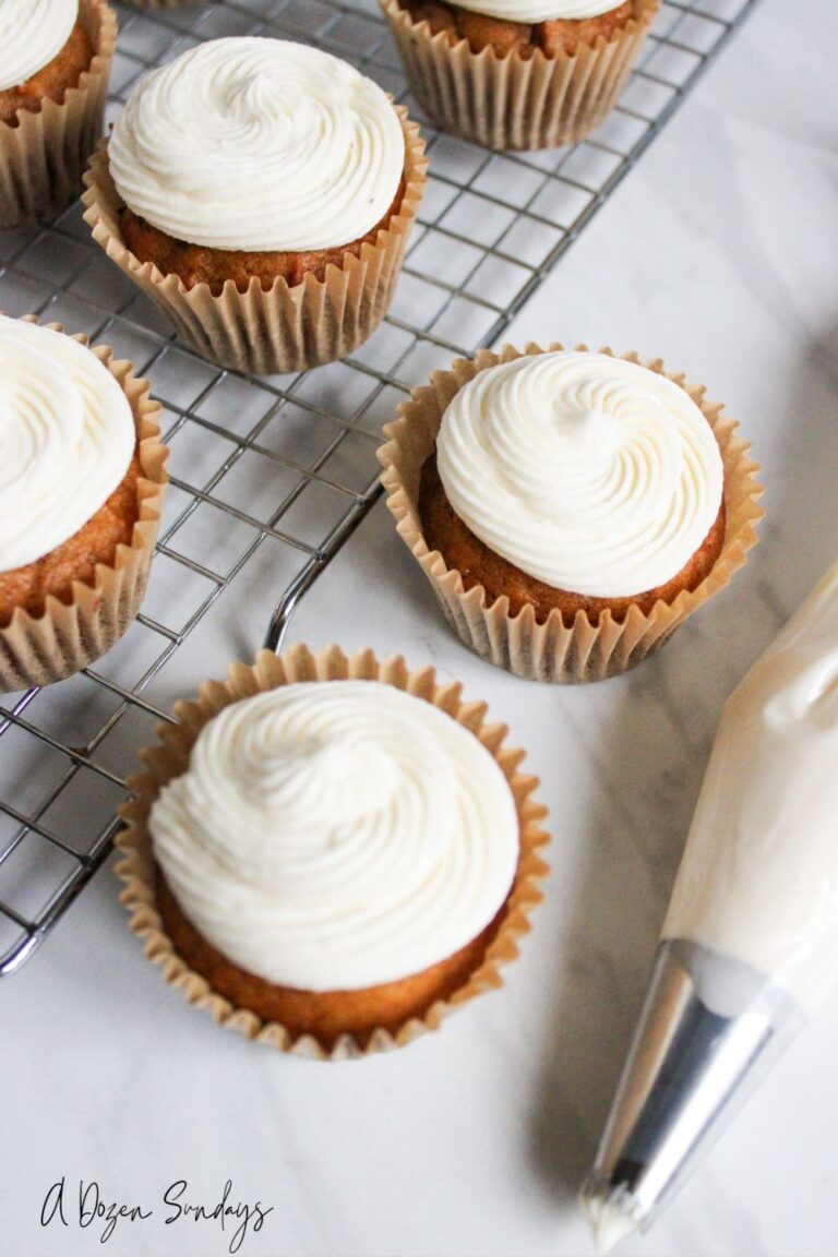 A pumpkin spice cupcake with brown butter icing