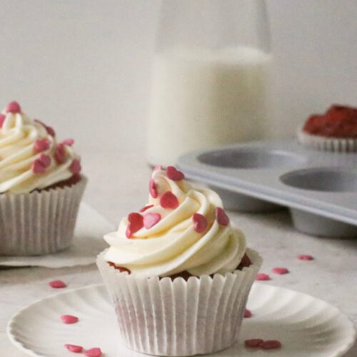 Red Velvet Cupcakes with Cream Cheese Frosting