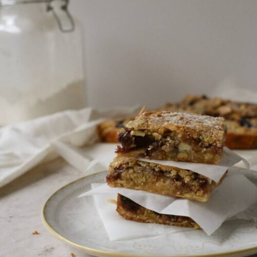 Cherry Bakewell Blondies