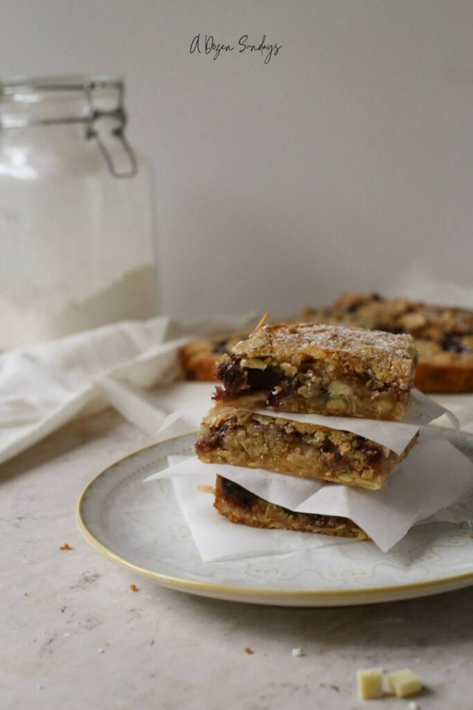 Cherry Bakewell Blondies