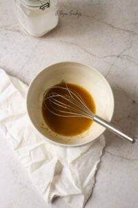 Ingredients for Cherry Bakewell Blondies in a bowl