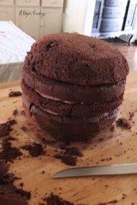 Carving a pumpkin Halloween cake