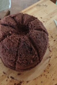 Carving a pumpkin Halloween cake
