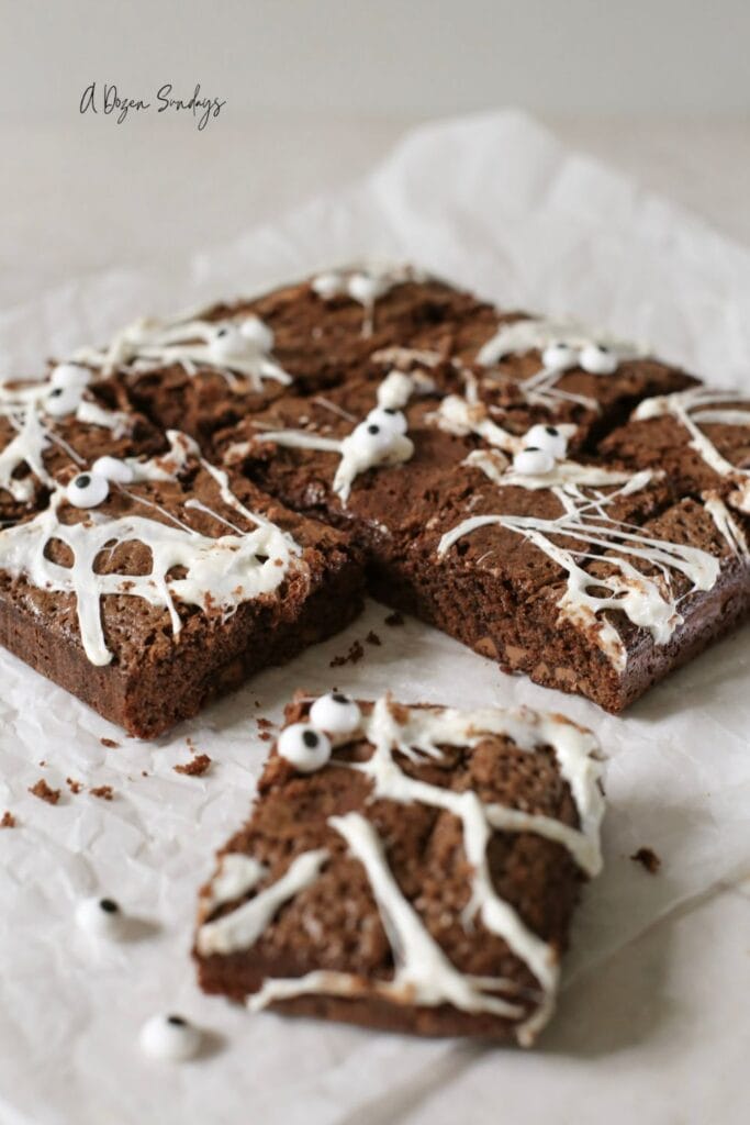 Spiderweb Brownies