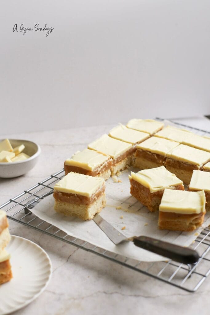 White Chocolate Millionaires Shortbread