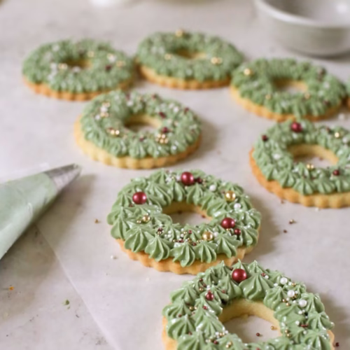 Christmas Wreath Cookies