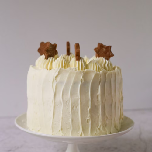 Gingerbread Espresso Cake with White Chocolate Ganache