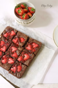 Homemade Strawberry Brownies From Scratch