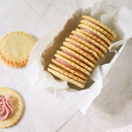 Raspberry Sandwich Cookies